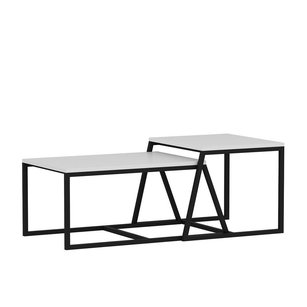 Kahvipöytä, Asir, 75x38x50, valkoinen hinta ja tiedot | Sohvapöydät | hobbyhall.fi