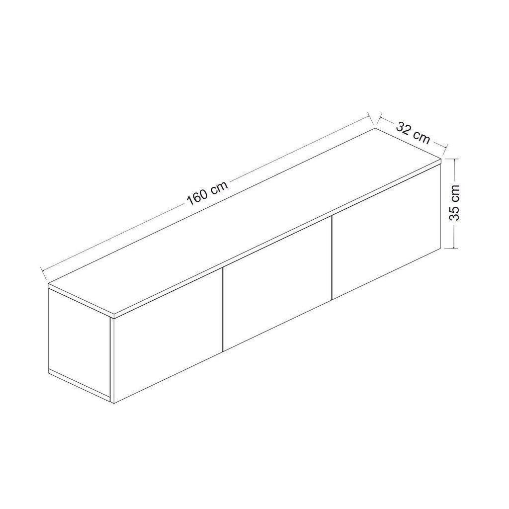 TV-taso, Asir, 160x35x32 cm, ruskea hinta ja tiedot | TV-tasot | hobbyhall.fi