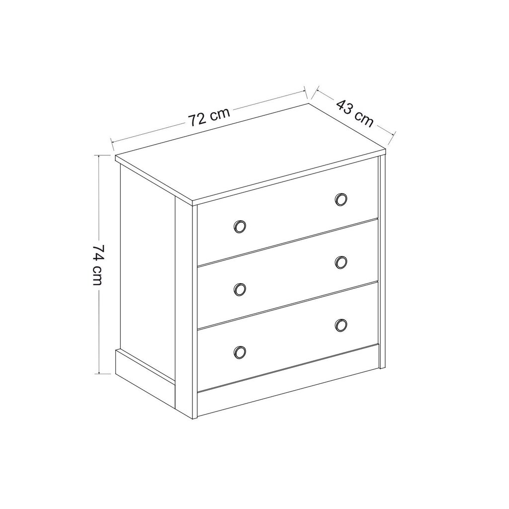 Konsolipöytä, Asir, 72x74x42 cm, harmaa/valkoinen hinta ja tiedot | Lipastot | hobbyhall.fi