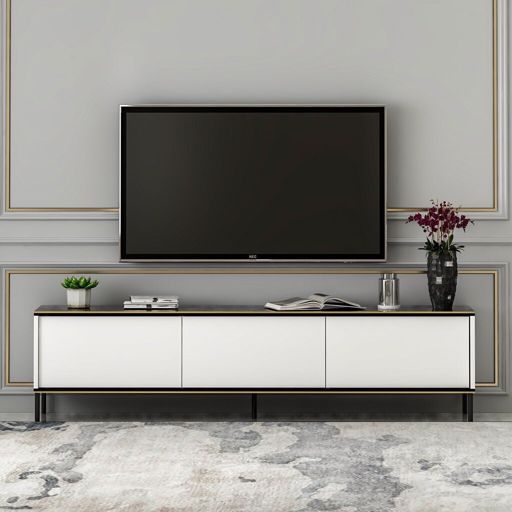TV-taso, Asir, 180x45,2x35 cm, valkoinen hinta ja tiedot | TV-tasot | hobbyhall.fi