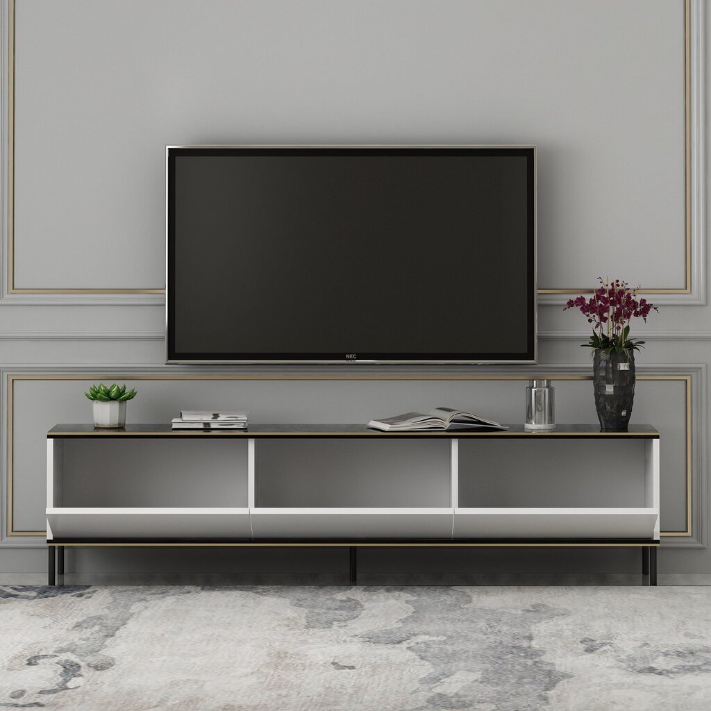 TV-taso, Asir, 180x45,2x35 cm, valkoinen hinta ja tiedot | TV-tasot | hobbyhall.fi