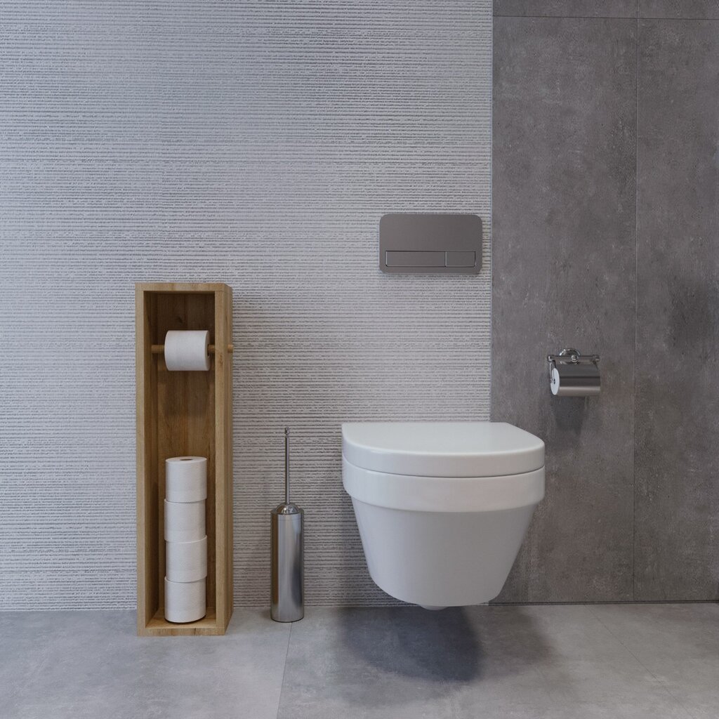 Kylpyhuoneen kaappi, Asir, 25x100x9 cm, ruskea hinta ja tiedot | Kylpyhuonekaapit | hobbyhall.fi