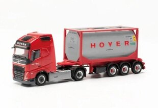 Volvo FH Gl. 20ft Tankcontainer-Sattelzug Hoyer 316316 HERPA 1:87 hinta ja tiedot | Pienoismallit | hobbyhall.fi