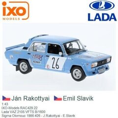 VAZ 2105 Lada VFTS B/1600 Rallye Pribram 1986 #26 J.Rakottyai/E.Slavik 1:43 IXO RAC429 (Saabub 22/01/2024) hinta ja tiedot | Pienoismallit | hobbyhall.fi