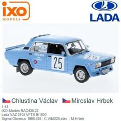 VAZ 2105 Lada VFTS B/1600 Rallye Pribram 1986 #25 C.Václav/M.Hrbek 1:43 IXO RAC430 (Saabub 22/01/2024) hinta ja tiedot | Pienoismallit | hobbyhall.fi