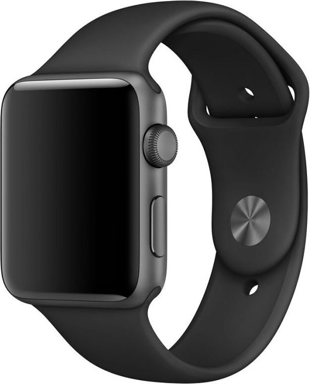 Tech-Protect kellon ranneke IconBand Apple Watch 3/4/5/6/7/SE 42/44/45mm, musta hinta ja tiedot | Älykellojen ja aktiivisuusrannekkeiden lisätarvikkeet | hobbyhall.fi