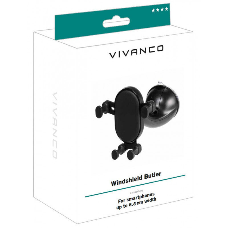 Vivanco autopuhelinteline Windshield Butler (61636) hinta ja tiedot | Puhelintelineet | hobbyhall.fi