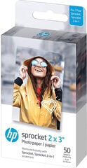 HP valokuvapaperi Sprocket Zink 5x7,6cm 50 arkkia hinta ja tiedot | HP Puhelimet, älylaitteet ja kamerat | hobbyhall.fi