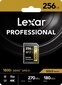 Lexar muistikortti SDXC 256GB Professional 1800x UHS-II U3 V60 hinta ja tiedot | Muistitikut | hobbyhall.fi