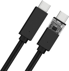 Platinet-kaapeli USB-C - USB-C 5A 100W 2m, musta (45579) hinta ja tiedot | Puhelinkaapelit | hobbyhall.fi