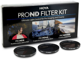 Hoya suodatinsarja PRO ND 8/64/1000 72mm hinta ja tiedot | Kameran suotimet | hobbyhall.fi