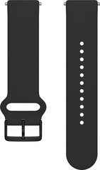 Polar kellon ranneke 20mm SL T, musta silikoni hinta ja tiedot | Älykellojen ja aktiivisuusrannekkeiden lisätarvikkeet | hobbyhall.fi