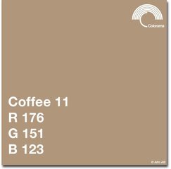 Colorama taustapaperi 1,35x11m, kahvi (511) hinta ja tiedot | Valokuvaustarvikkeet | hobbyhall.fi