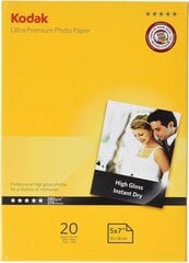 Kodak valokuvapaperi 13x18 Ultra Premium Glossy 280g 20 arkkia hinta ja tiedot | Kameratarvikkeet | hobbyhall.fi