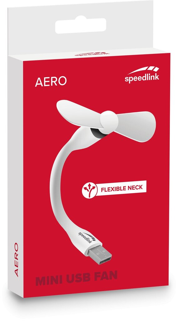 Speedlink tuuletin Aero Mini USB, valkoinen hinta ja tiedot | Tuulettimet | hobbyhall.fi