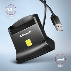 Axagon älykortinlukija CRE-SM4N hinta ja tiedot | Axagon Puhelimet, älylaitteet ja kamerat | hobbyhall.fi