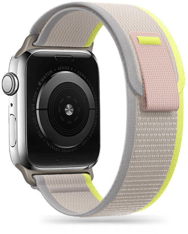 Tech-Protect kellon ranneke Nylon Apple Watch 38/40/41mm, beige hinta ja tiedot | Älykellojen ja aktiivisuusrannekkeiden lisätarvikkeet | hobbyhall.fi