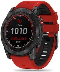 Tech-Protect kellon ranneke IconBand Pro Garmin fenix 5/6/6 Pro/7, punainen/musta hinta ja tiedot | Älykellojen ja aktiivisuusrannekkeiden lisätarvikkeet | hobbyhall.fi