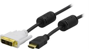 Deltaco, HDMI - DVI, 1 m hinta ja tiedot | Kaapelit ja adapterit | hobbyhall.fi