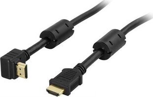 DELTACO Deltaco HDMI-1020V - HDMI kappeli vinkkelillä hinta ja tiedot | Kaapelit ja adapterit | hobbyhall.fi