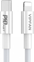Vipfan P01 USB-C for Lightning Cable, 3A, PD, 2m (white) hinta ja tiedot | Kaapelit ja adapterit | hobbyhall.fi