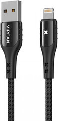 Vipfan USB to Lightning cable Colorful X13, 3A, 1.2m (black) hinta ja tiedot | Kaapelit ja adapterit | hobbyhall.fi