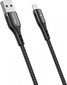 Vipfan USB to Micro USB cable Colorful X13, 3A, 1.2m (black) hinta ja tiedot | Kaapelit ja adapterit | hobbyhall.fi