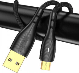 Vipfan USB to Micro USB cable Nano Gold X07, 3A, 1.2m (black) hinta ja tiedot | Kaapelit ja adapterit | hobbyhall.fi