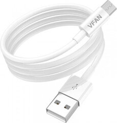 Vipfan USB to Micro USB cable X03, 3A, 1m (white) hinta ja tiedot | Kaapelit ja adapterit | hobbyhall.fi