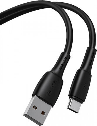 Vipfan USB to USB-C cable Racing X05, 3A, 1m (black) hinta ja tiedot | Kaapelit ja adapterit | hobbyhall.fi