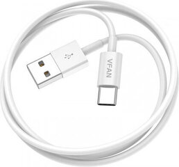 Vipfan USB to USB-C cable X03, 3A, 1m (white) hinta ja tiedot | Kaapelit ja adapterit | hobbyhall.fi