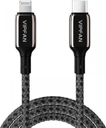 Vipfan USB-C to Lightning Cable P03 1,5m, Power Delivery (black) hinta ja tiedot | Kaapelit ja adapterit | hobbyhall.fi