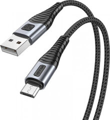 Vipfan X10 USB to Micro USB cable, 3A, 1.2m, braided (black) hinta ja tiedot | Kaapelit ja adapterit | hobbyhall.fi