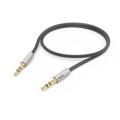 Audiokaapeli Hama 3.5mm-3.5mm 0.5m AluLine, musta hinta ja tiedot | Kaapelit ja adapterit | hobbyhall.fi