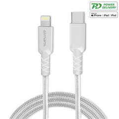 USB-C-pikalatauskaapeli RapidCord 30.W 1,5 m PD valkoinen *MFi-sertifikaatilla hinta ja tiedot | Puhelinkaapelit | hobbyhall.fi