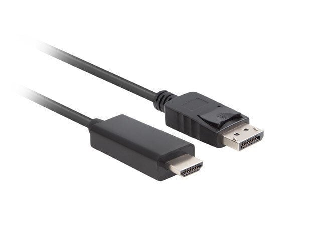 Lanberg, DisplayPort - HDMI, 1 m hinta ja tiedot | Kaapelit ja adapterit | hobbyhall.fi