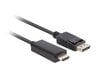 Lanberg, DisplayPort - HDMI, 1 m hinta ja tiedot | Kaapelit ja adapterit | hobbyhall.fi