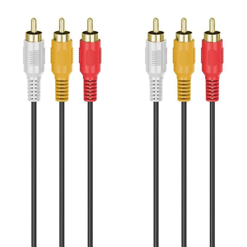 Hama 3RCA-3RCA, 3m hinta ja tiedot | Kaapelit ja adapterit | hobbyhall.fi