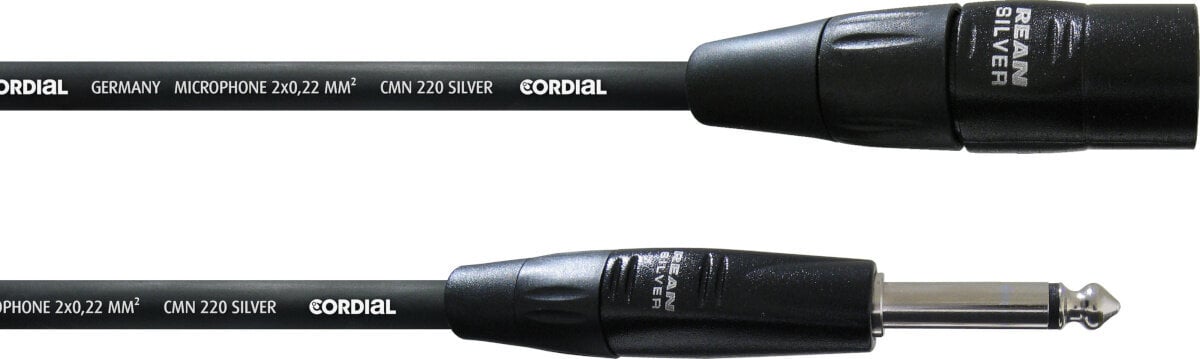 Cordial Silver Line 6,3 mm male - XLR male, 5 m hinta ja tiedot | Kaapelit ja adapterit | hobbyhall.fi