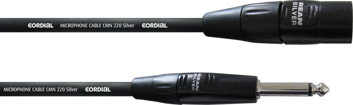 Cordial Silver Line 6,3 mm male - XLR male, 10 m hinta ja tiedot | Kaapelit ja adapterit | hobbyhall.fi