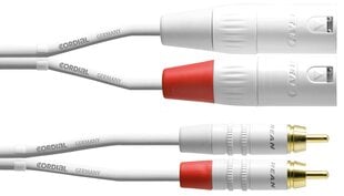 Cordial 2 x RCA - 2 x XLR, 1,5 m hinta ja tiedot | Kaapelit ja adapterit | hobbyhall.fi