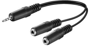 Audiokaapeli Goobay 3,5 mm - 2x 3,5 mm mono, 0,2 m hinta ja tiedot | Adapterit | hobbyhall.fi