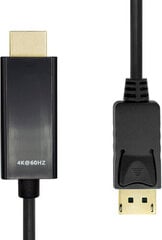 Fujtech DisplayPort/HDMI, 3 m hinta ja tiedot | Kaapelit ja adapterit | hobbyhall.fi