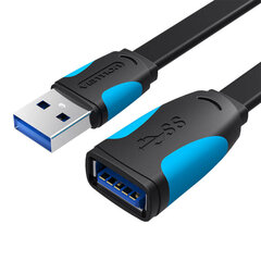 Vention Flat USB 3.0, 1m hinta ja tiedot | Kaapelit ja adapterit | hobbyhall.fi