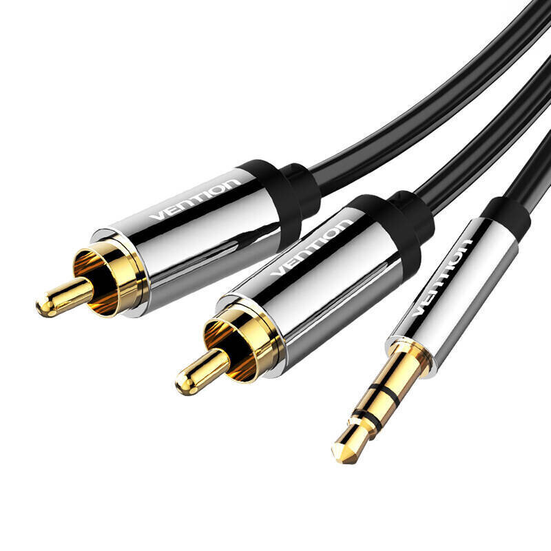 Vention BCFBI, 3.5mm Male to 2x RCA Male, 3m hinta ja tiedot | Kaapelit ja adapterit | hobbyhall.fi