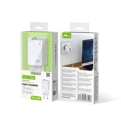 Digitalome TC-210 laturi, valkoinen hinta ja tiedot | Puhelimen laturit | hobbyhall.fi