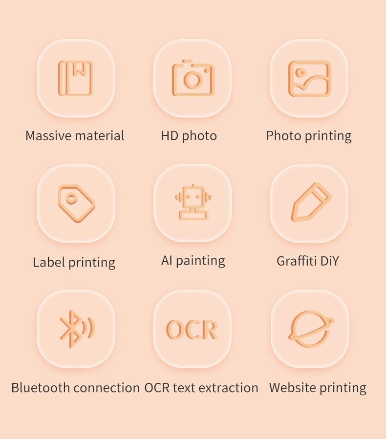 Cat Mini Printer X7P, vaaleanpunainen + 3 värirullaa hinta ja tiedot | Tulostimet | hobbyhall.fi