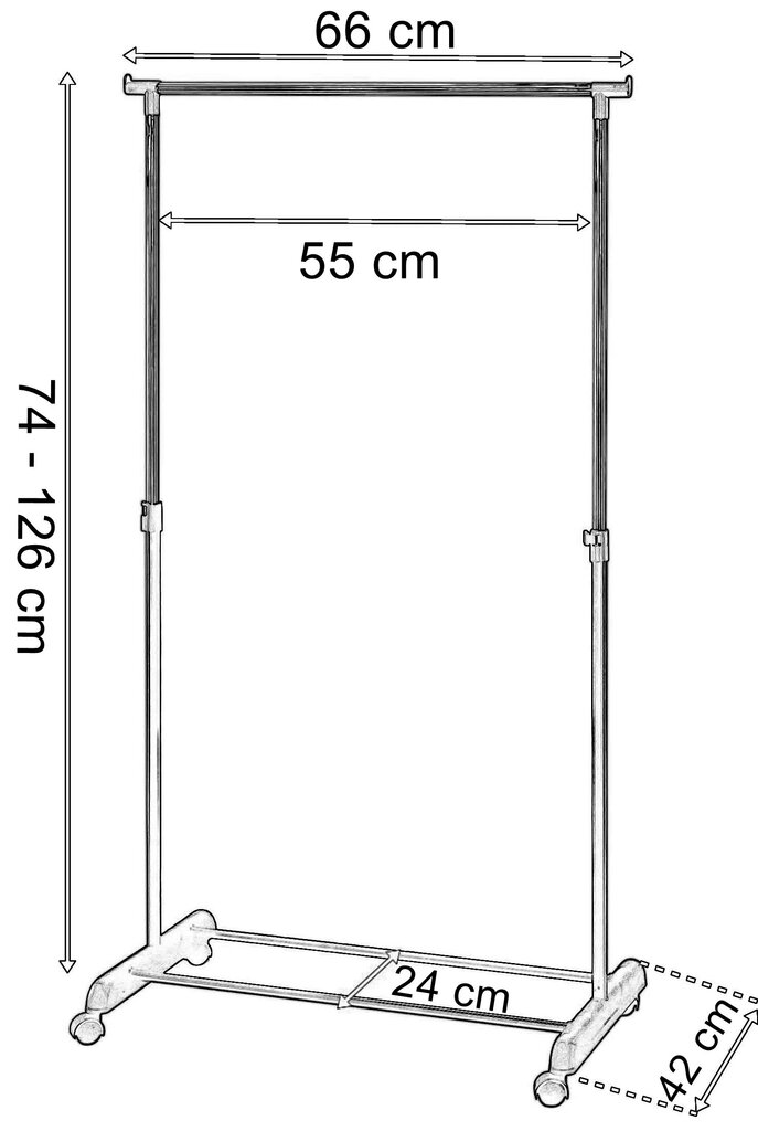 Vaateteline, valkoinen hinta ja tiedot | Naulakot | hobbyhall.fi