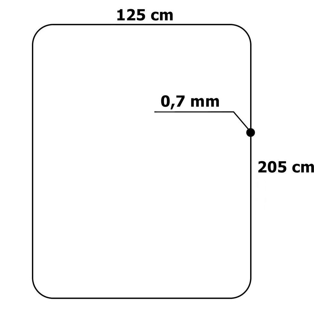 Suojamatto, 125x205 cm, 0,7 mm 0,7 mm hinta ja tiedot | Toimistotuolit | hobbyhall.fi