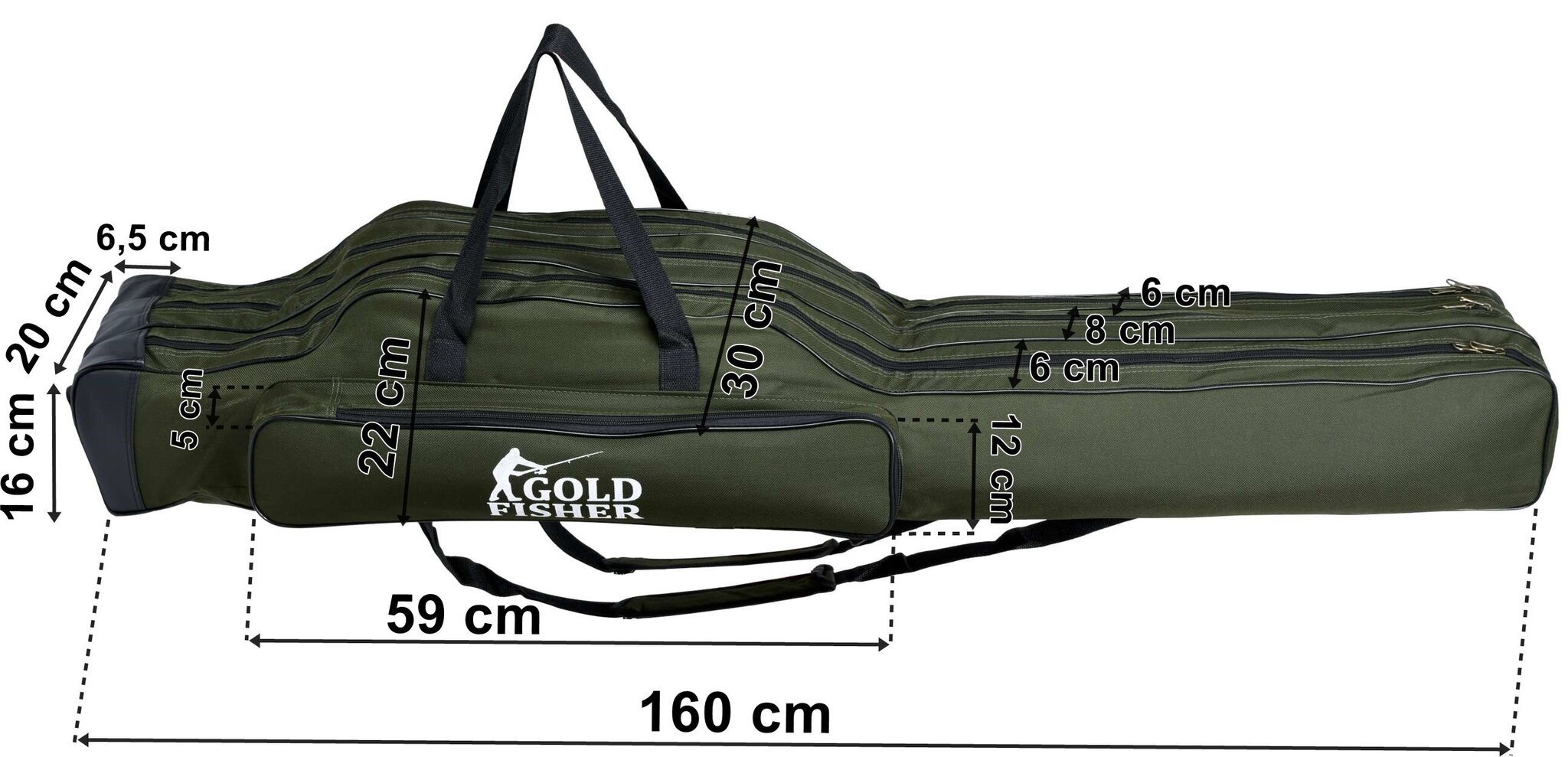 Kalastusvavan kotelo 160cm hinta ja tiedot | Kalastuspakit, kalastuslaukut ja vieherasiat | hobbyhall.fi